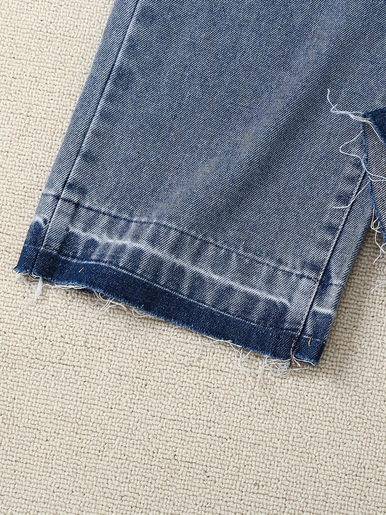 Girls' High Waist Ripped Jeans Straight Leg Denim Pants