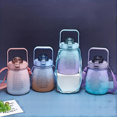 1300ml Gradient Water Cup With Handle Leakproof Large Capacity