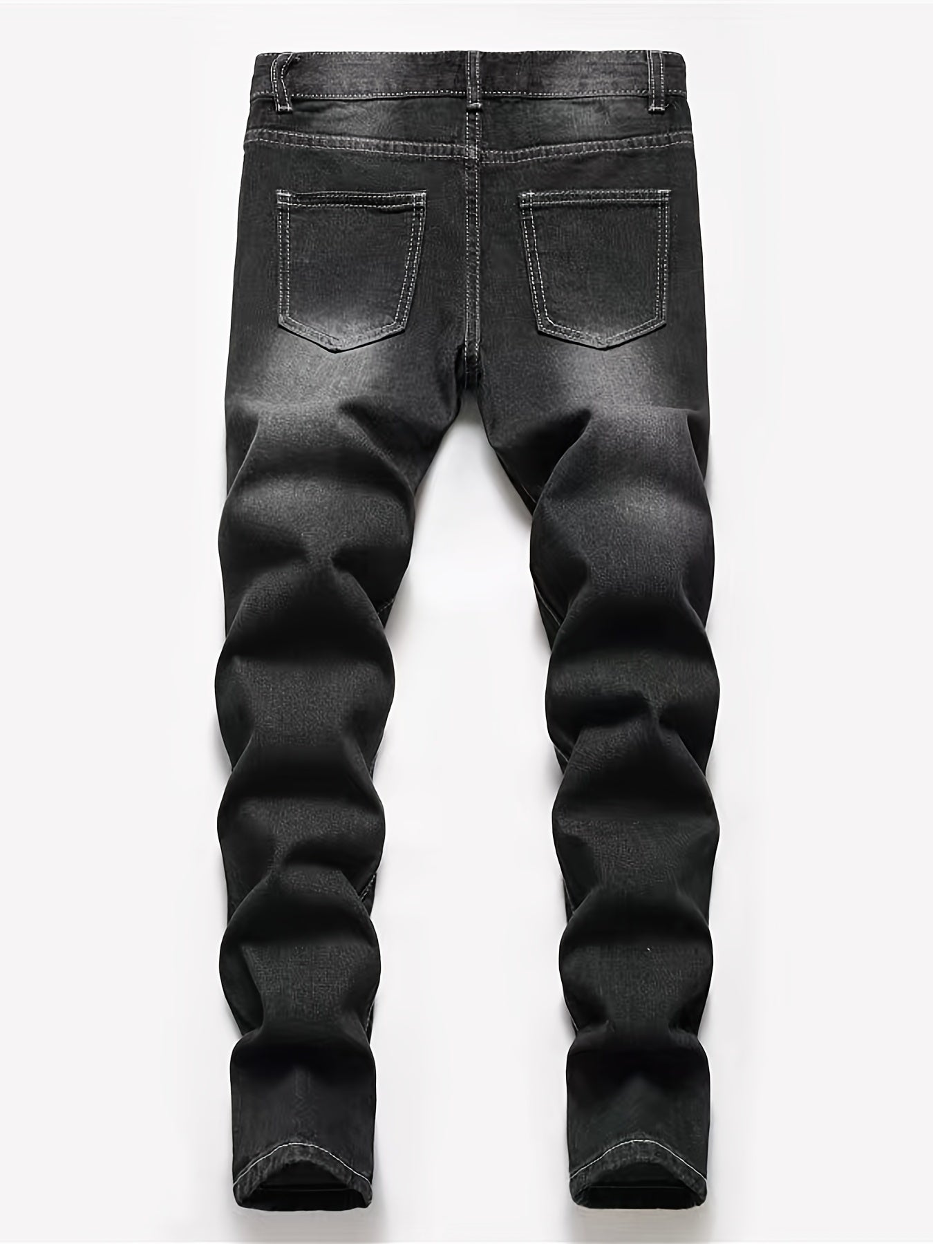 Boys Distressed Jeans Skinny Fit Washed Denim Pants