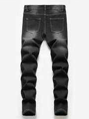 Boys Distressed Jeans Skinny Fit Washed Denim Pants