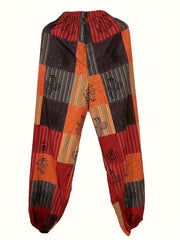 Patchwork Print Boho Pants Joggers
