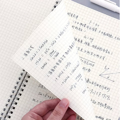 80 Sheet Coil Notebook PP Cover Horizontal Line Grid Inner Page Spiral Hardcover