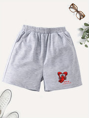 Girls' Lobster Graphic Casual Shorts with Pockets