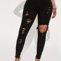 High Strech Ripped Skinny Denim Jeans