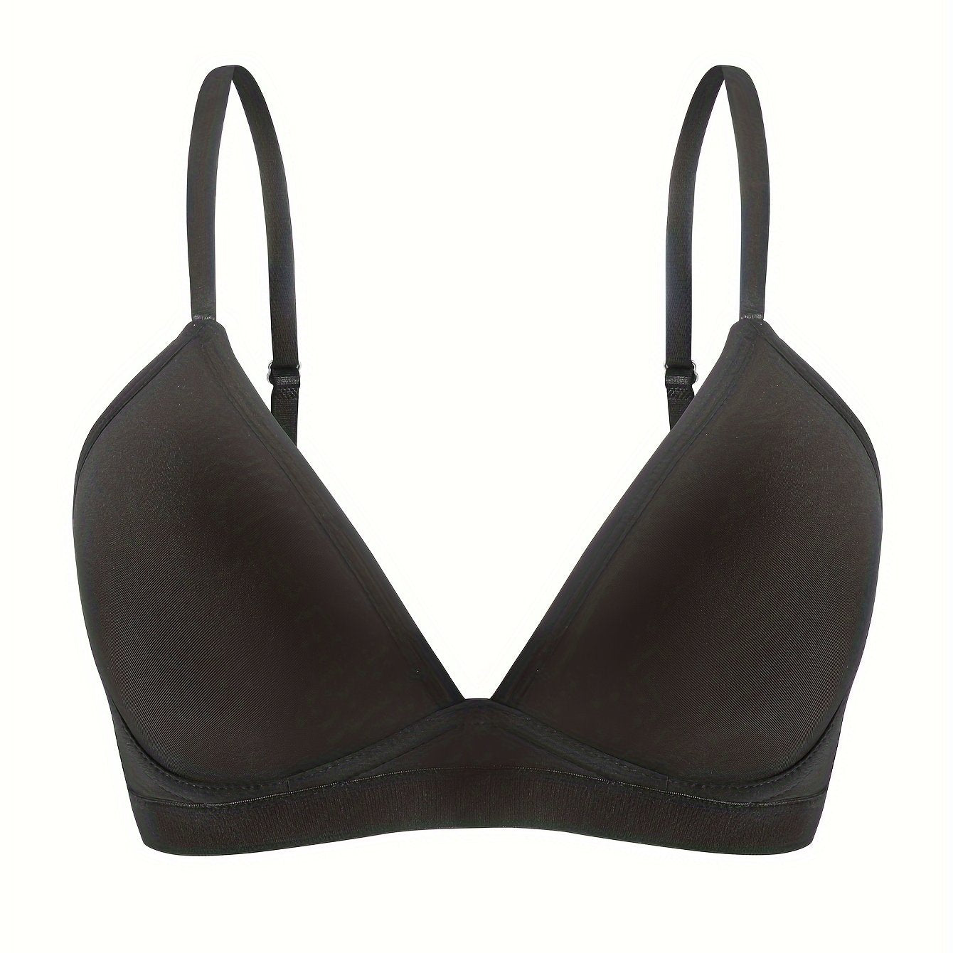 Solid Glossy T shirt Bras Comfy & Breathable Intimates Bra Women's Lingerie