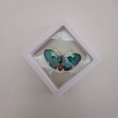 Butterfly Flower Brooch Pin with Pearl Silk Scarf Buckle