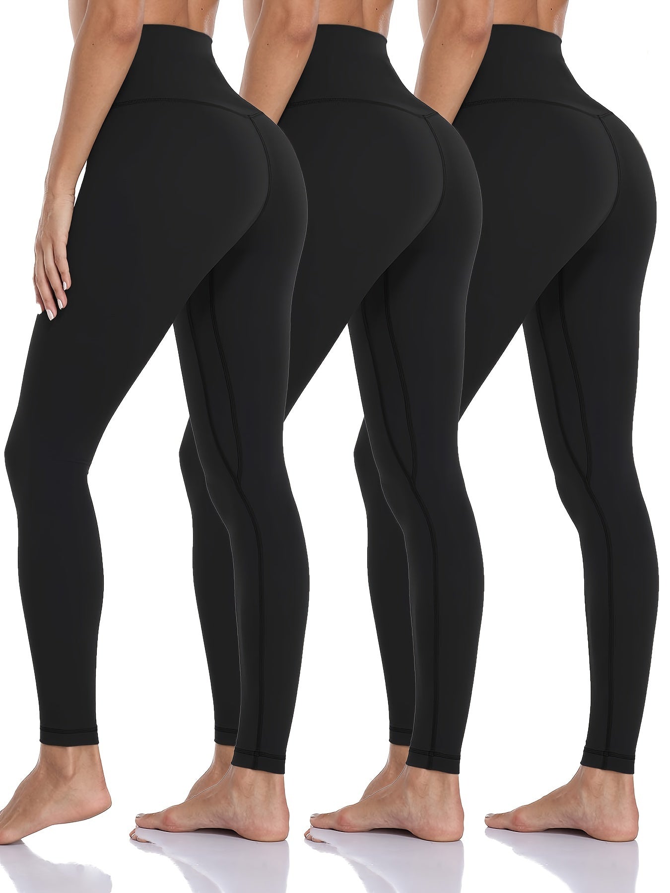 3Pcs High Waist Yoga Pants Butt Lifting Tummy Control Leggings