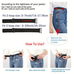 2 Pack Ruicyg No Buckle Stretch Men's Belt
