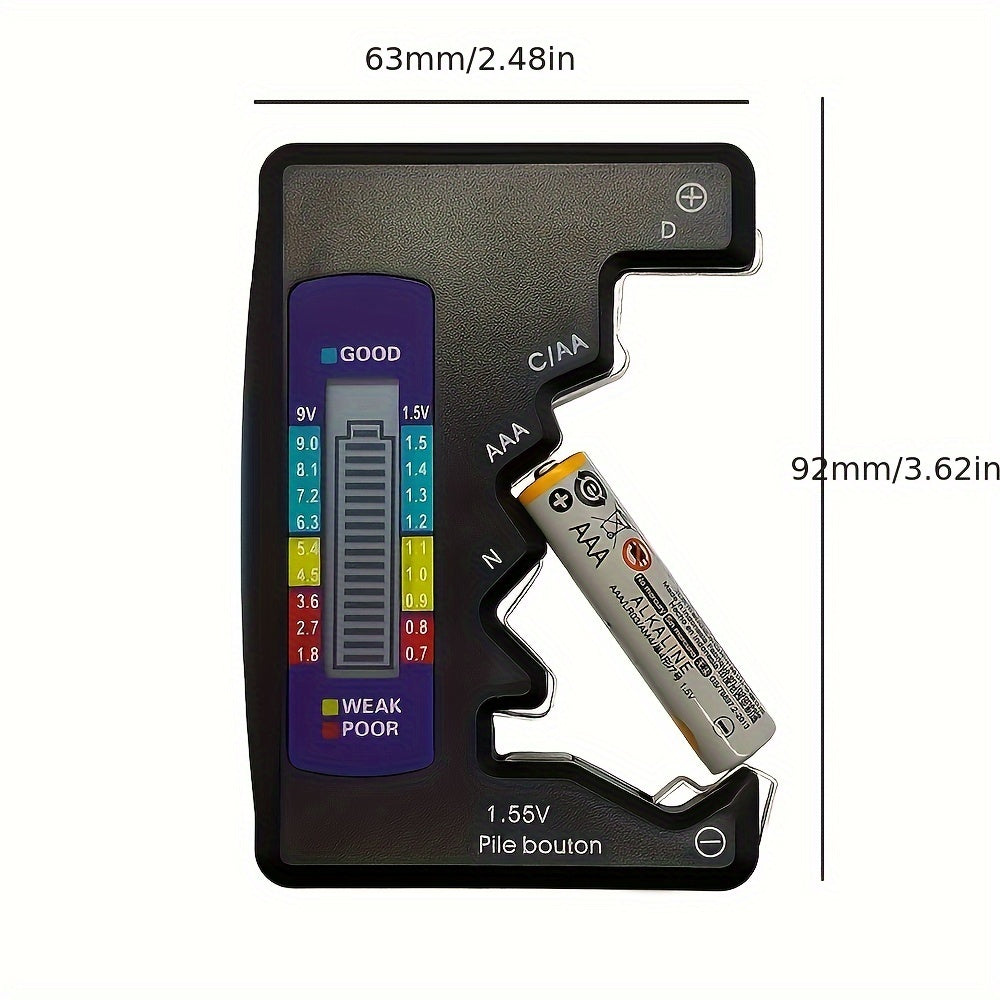 Digital Tester LCD Display for AA AAA 9V 1 5V Button Cells