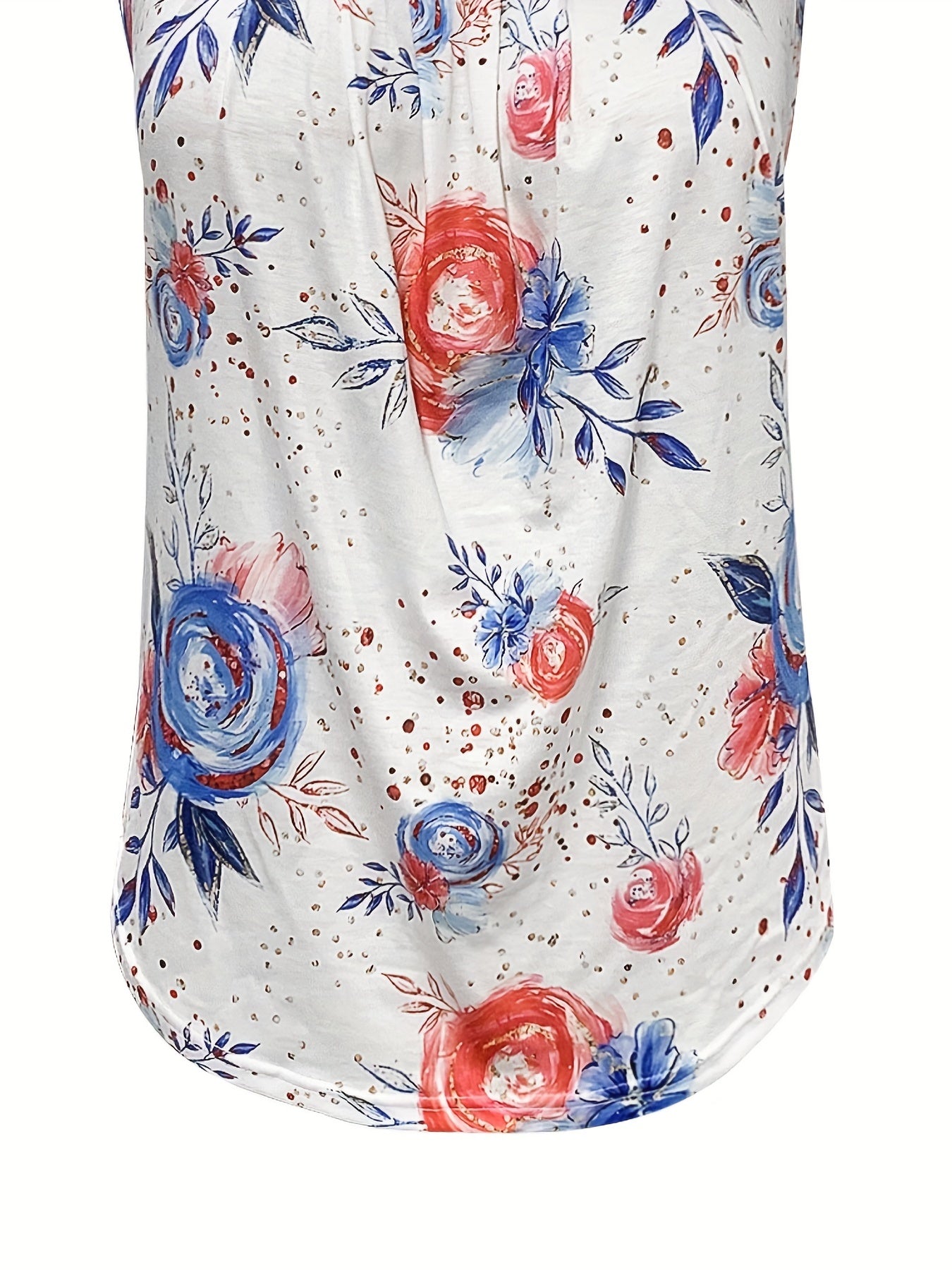 Floral Print Square Neck Tank Top Sleeveless Casual Summer Women's Clothing