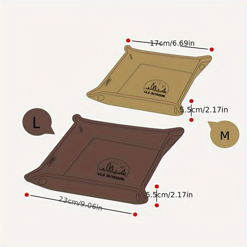 Outdoor Camping Storage Tray Portable Folding Square Storage Box