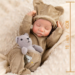 Realistic Reborn Baby Doll Vinyl Newborn Soft Toy for Children Over 3 Years Old