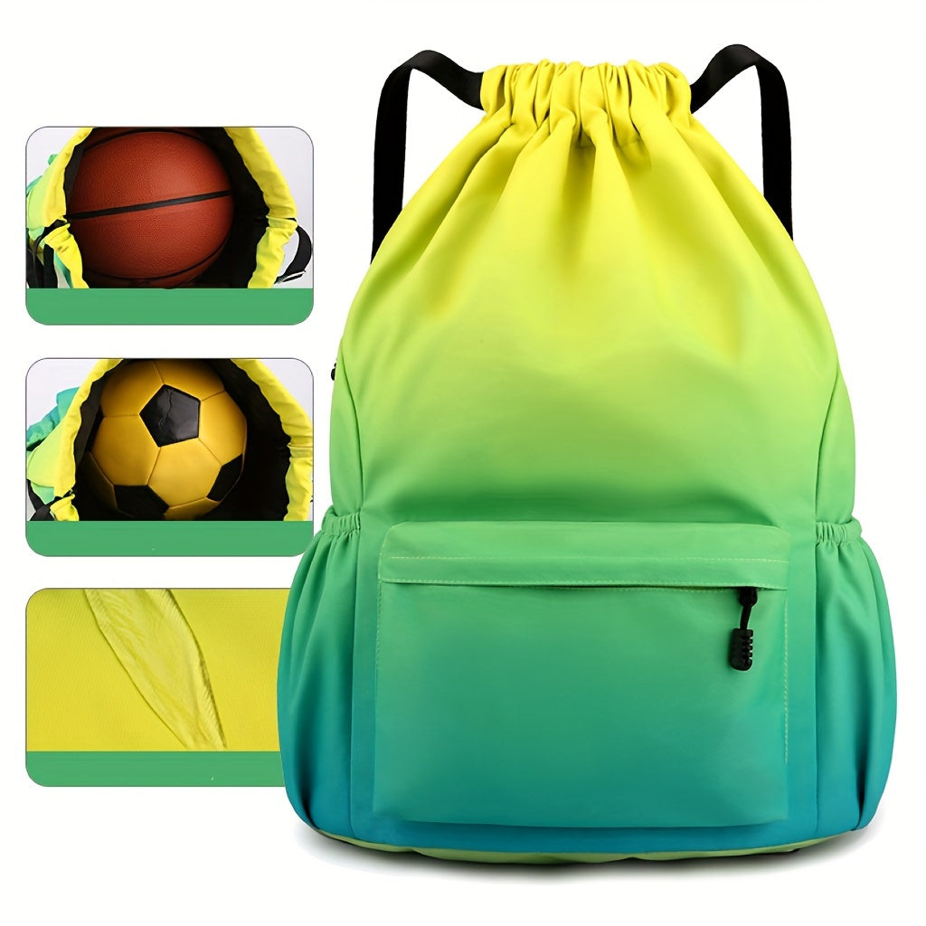 Large Capacity Basketball Bag Drawstring Pocket Men Women