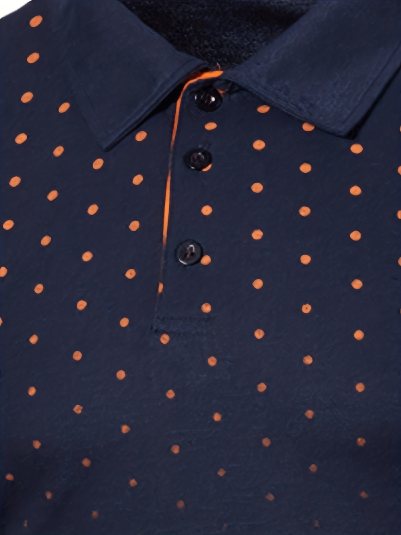 Vintage Men's Orange Speckled Shirt Casual Stretchy Stylish