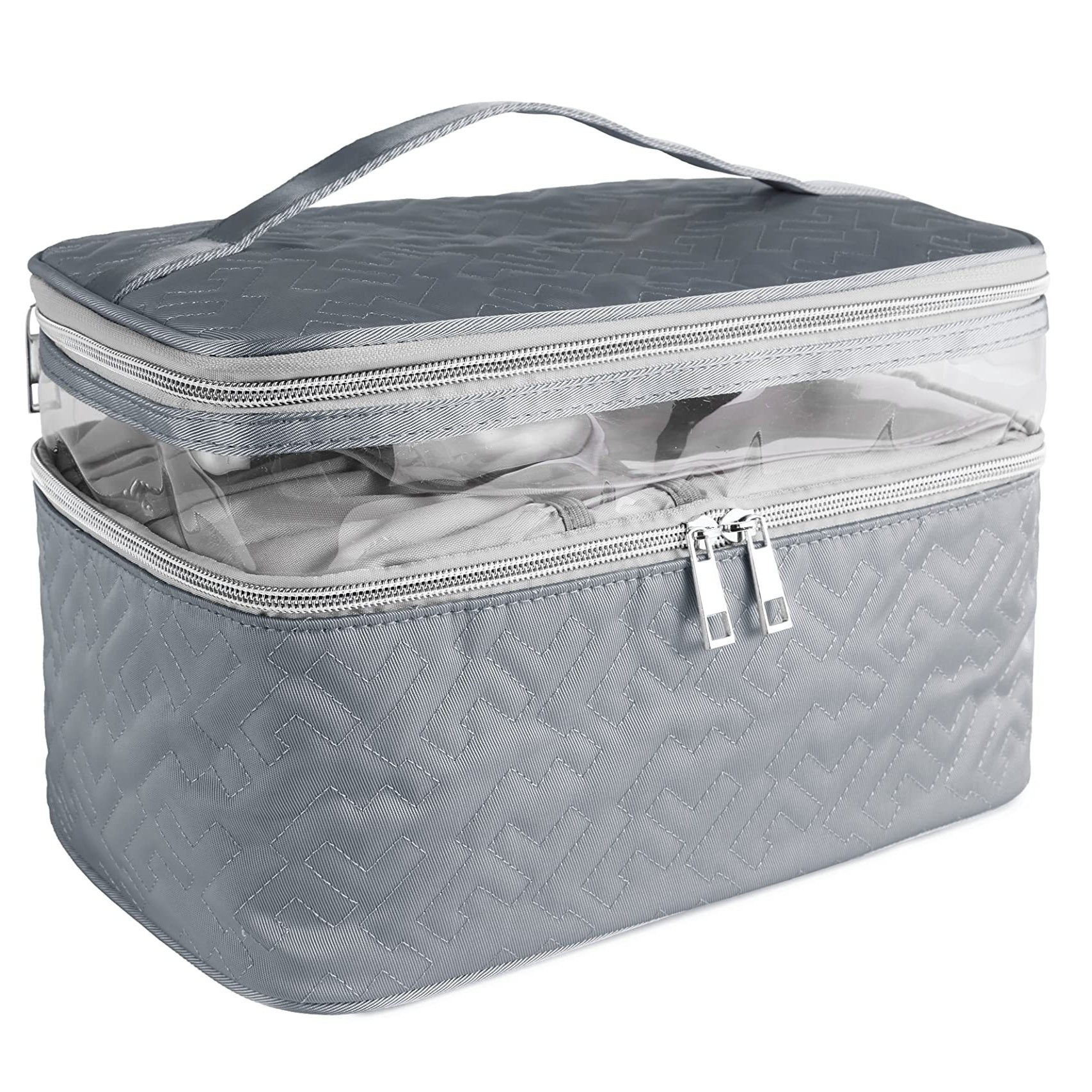 Portable Travel Toiletry Bag Large Double Layer Travel Storage Bag Cosmetic Bag