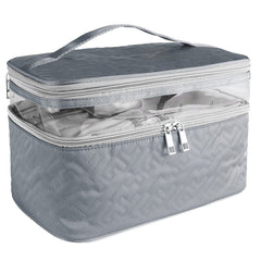 Portable Travel Toiletry Bag Large Double Layer Travel Storage Bag Cosmetic Bag