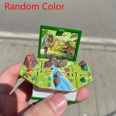 3D Dinosaur Folding Bomb Book Keychain Mini Astronaut Puzzle Castle Gift