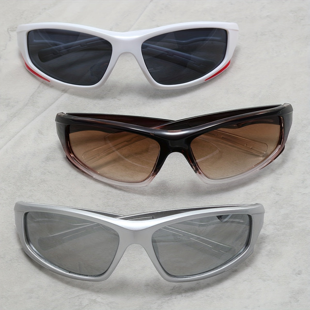 3 Pairs Men's Punk Sunglasses UV Protection