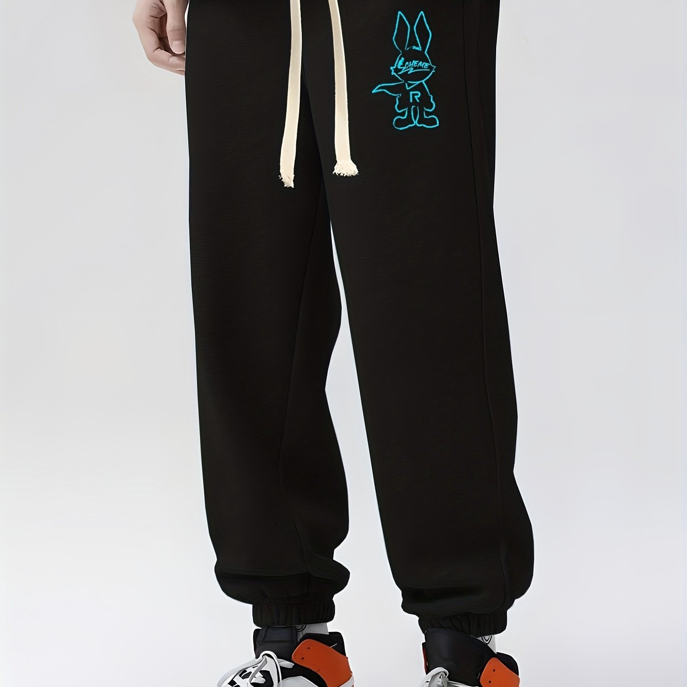 Rabbit Hero Drawstring Sweatpants Loose Fit Casual Joggers For Men