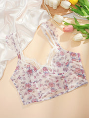 Floral Print Cami Corset Bustier Lace Body Shaper