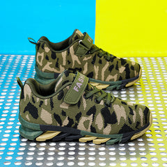 Boys Camouflage Soft Sole Sneakers Lightweight Breathable Non slip Running Shoes