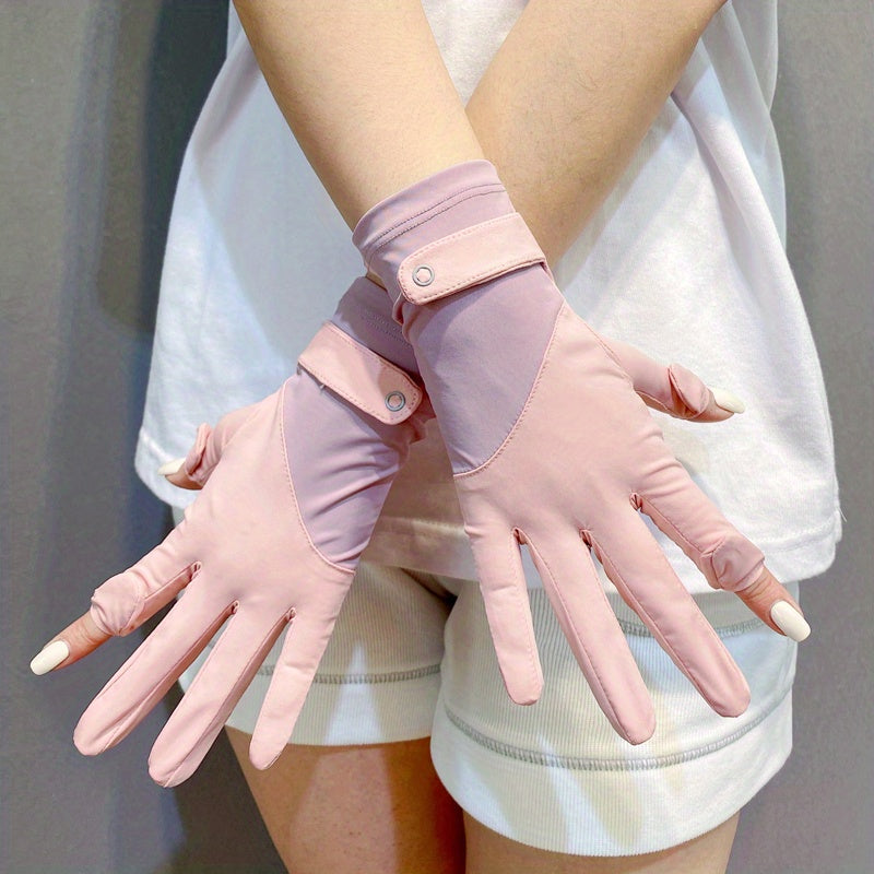 Ice Silk Mesh Gloves Non-slip UV Protection Cycling Driving