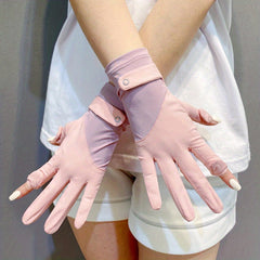 Ice Silk Mesh Gloves Non-slip UV Protection Cycling Driving
