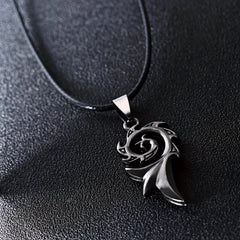 Stylish Flame Pendant Necklace Titanium Steel Perfect Gift