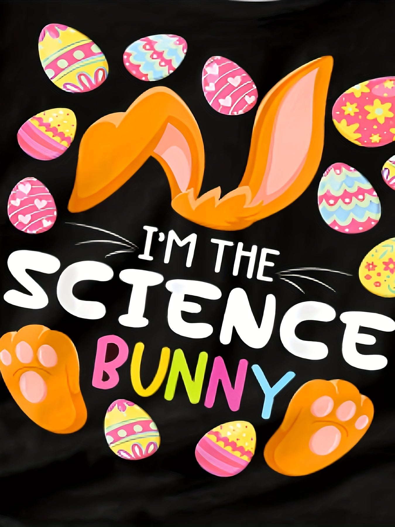 Science Bunny T shirt Girls Short Sleeve Tees Summer Clothes Easter Gift