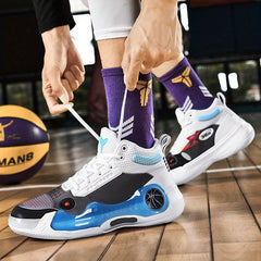 Men's Breathable Non Slip Basketball Shoes Lace Up Sneakers