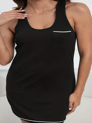Loungewear Dress Women's Scoop Neck Racer Back Tank Nightdress