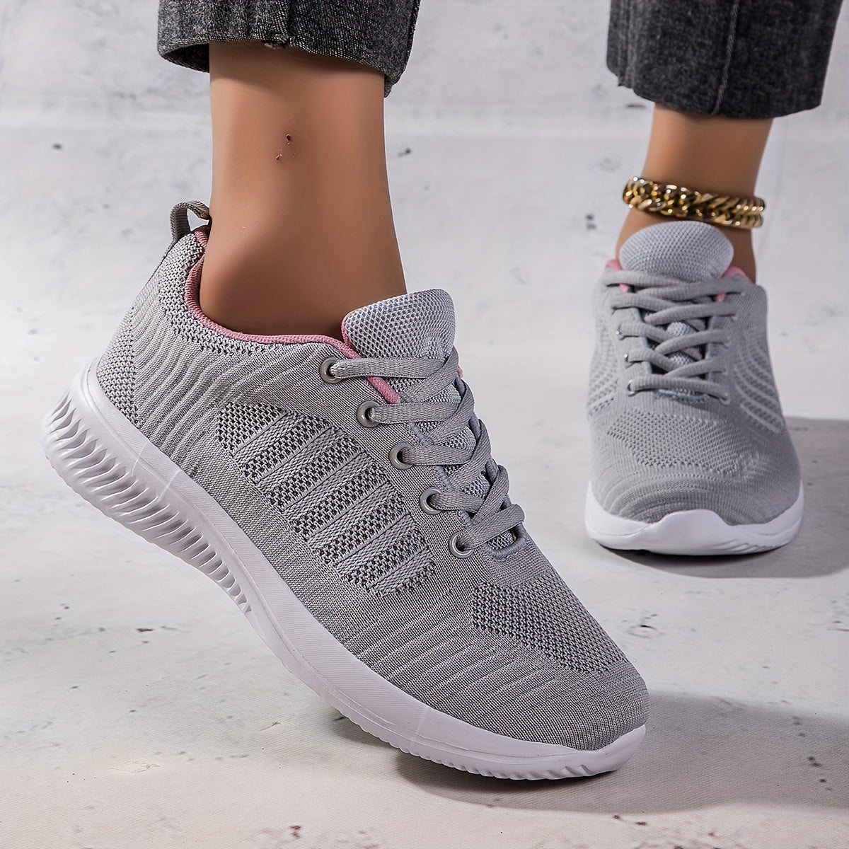 Mesh Breathable Flying Woven Shoes Lightweight Running Sneakers