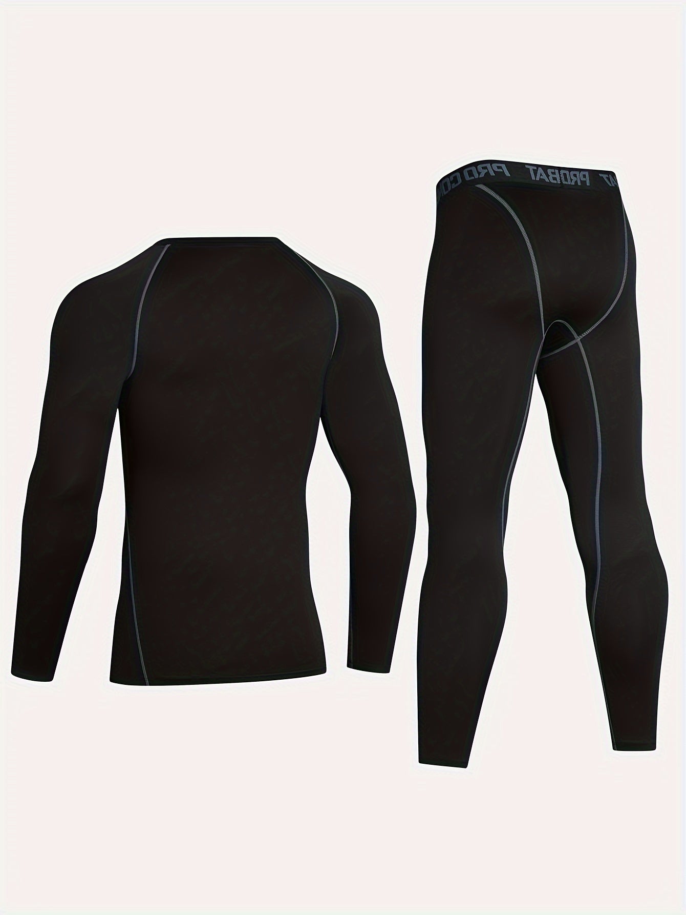 Men's Long Sleeve Compression Shirt & Legging for Fitness