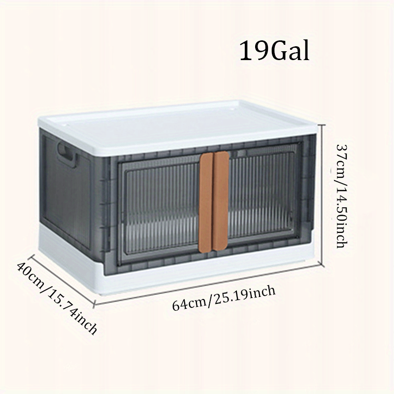 1pc Collapsible Plastic Storage Cabinet Bins for Kitchen Stackable Totes