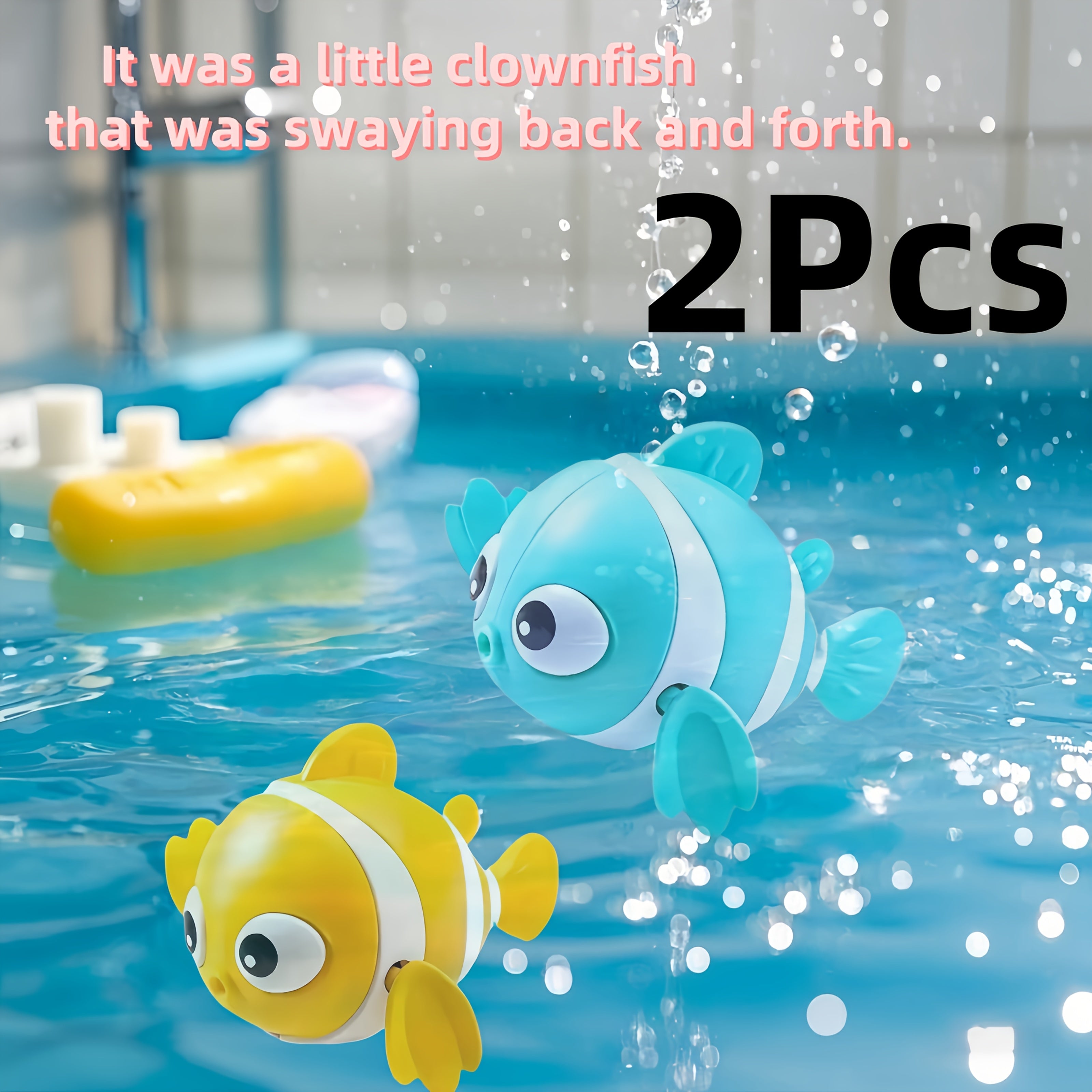 Fun Clownfish Plastic Toy Float for Bathing Pool or Beach Play