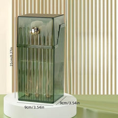 Clear Makeup Brush Storage Box Organizer Dust-proof with Lid