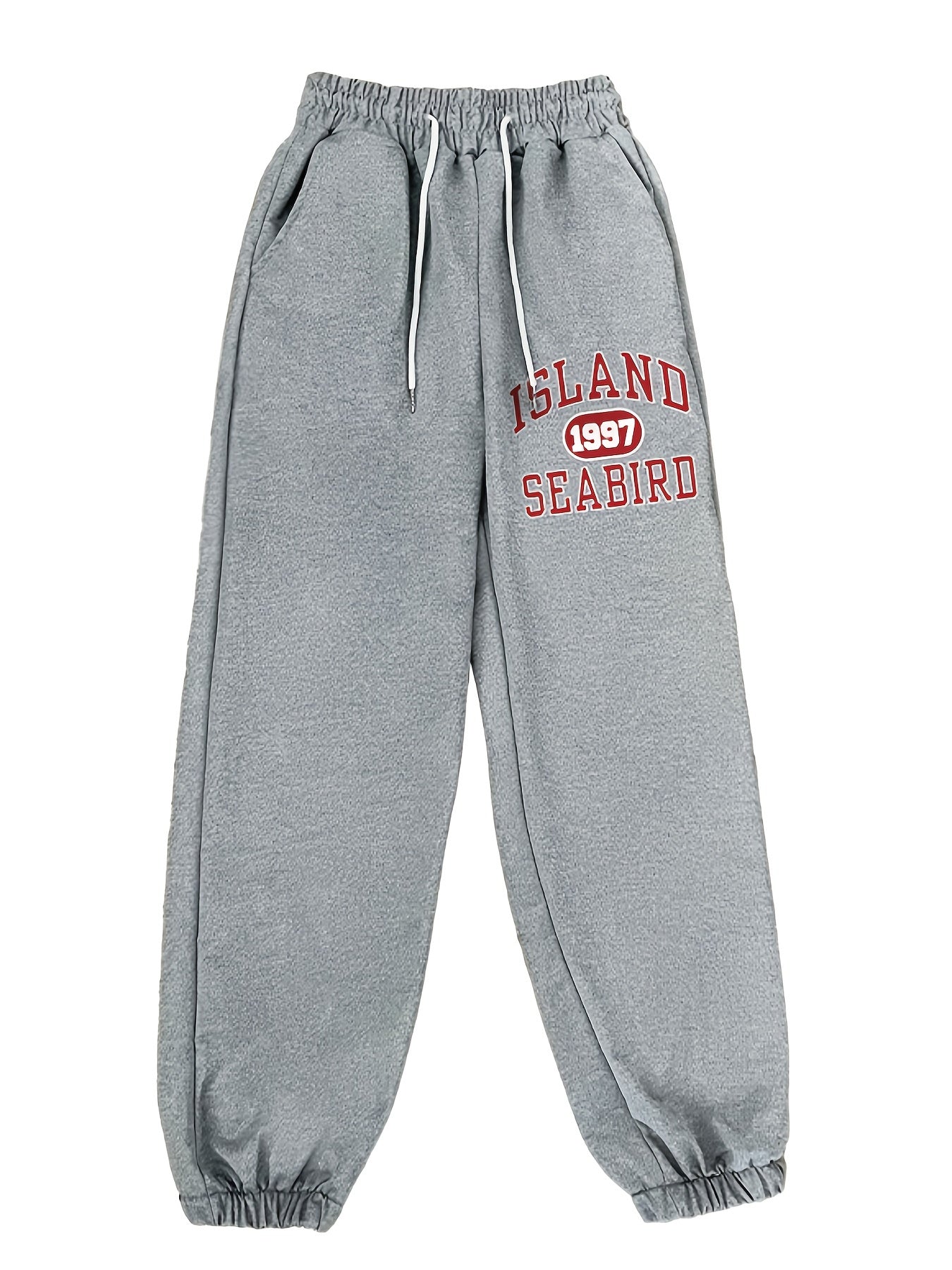 Men Letter Graphic Print Drawstring Joggers Sweatpants