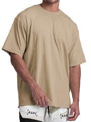 Men's Solid Breathable Workout T-shirt for Gym Fitness