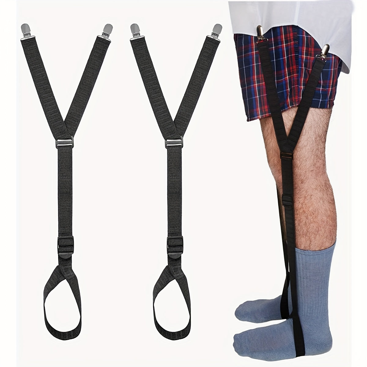 Adjustable Shirt Stays Military Elastic Garter Straps