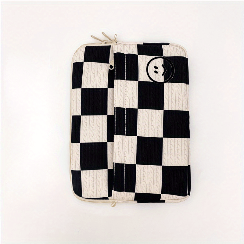 Plaid Pattern Sling Bag Waterproof Laptop Notebook Bag 33.02cm Laptop