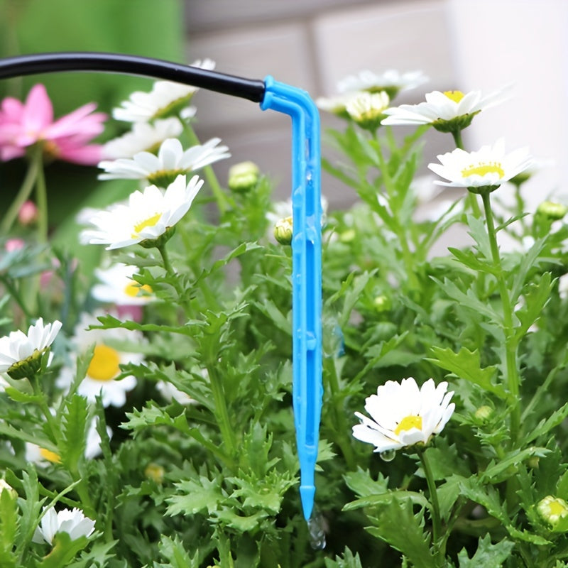 50pcs Curved Insertable Drip Irrigation Device Combo Drip Head Garden Watering