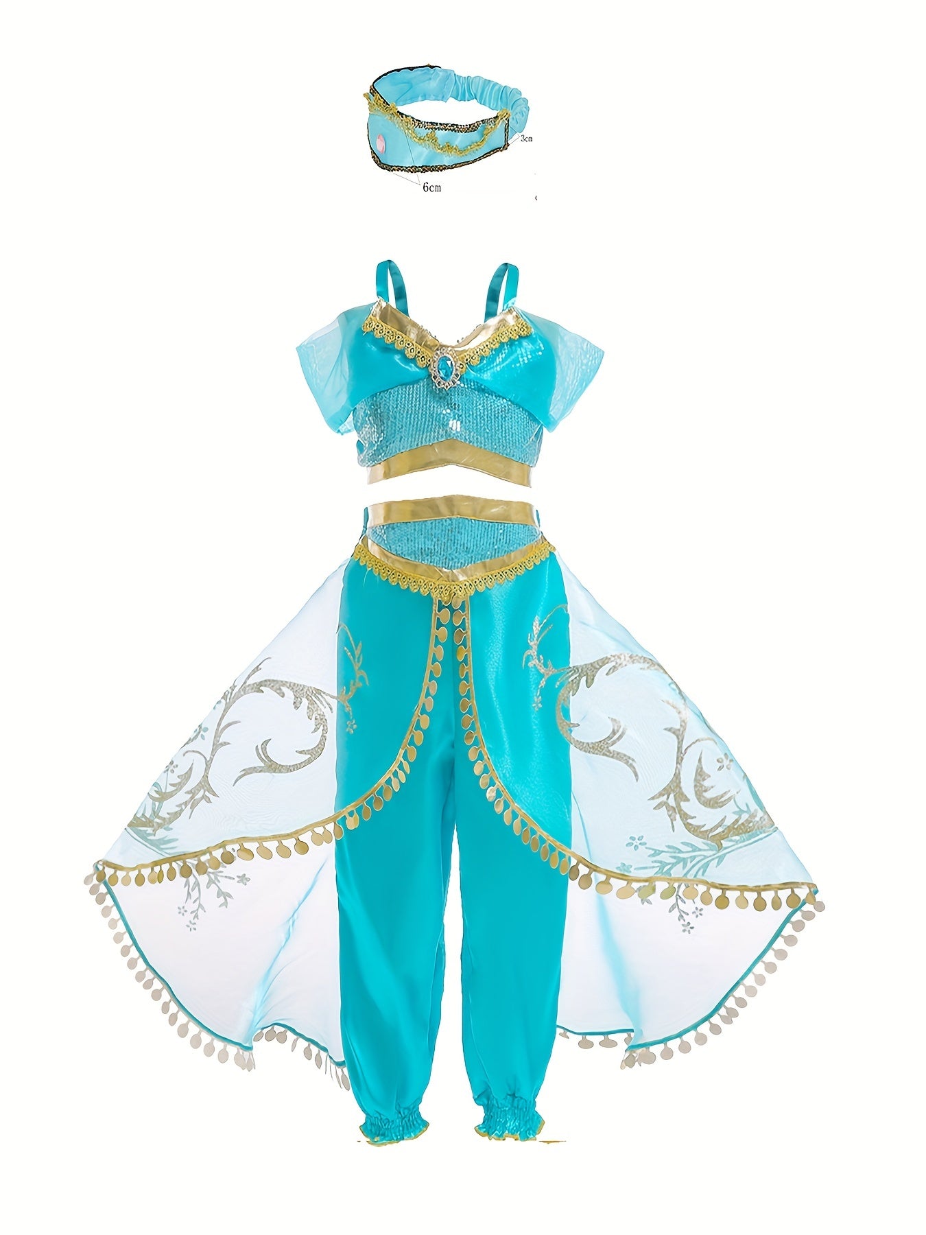 3pcs Girls Halloween Costume Princess Dress Up Cosplay Fancy Party Outfits