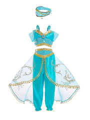 3pcs Girls Halloween Costume Princess Dress Up Cosplay Fancy Party Outfits
