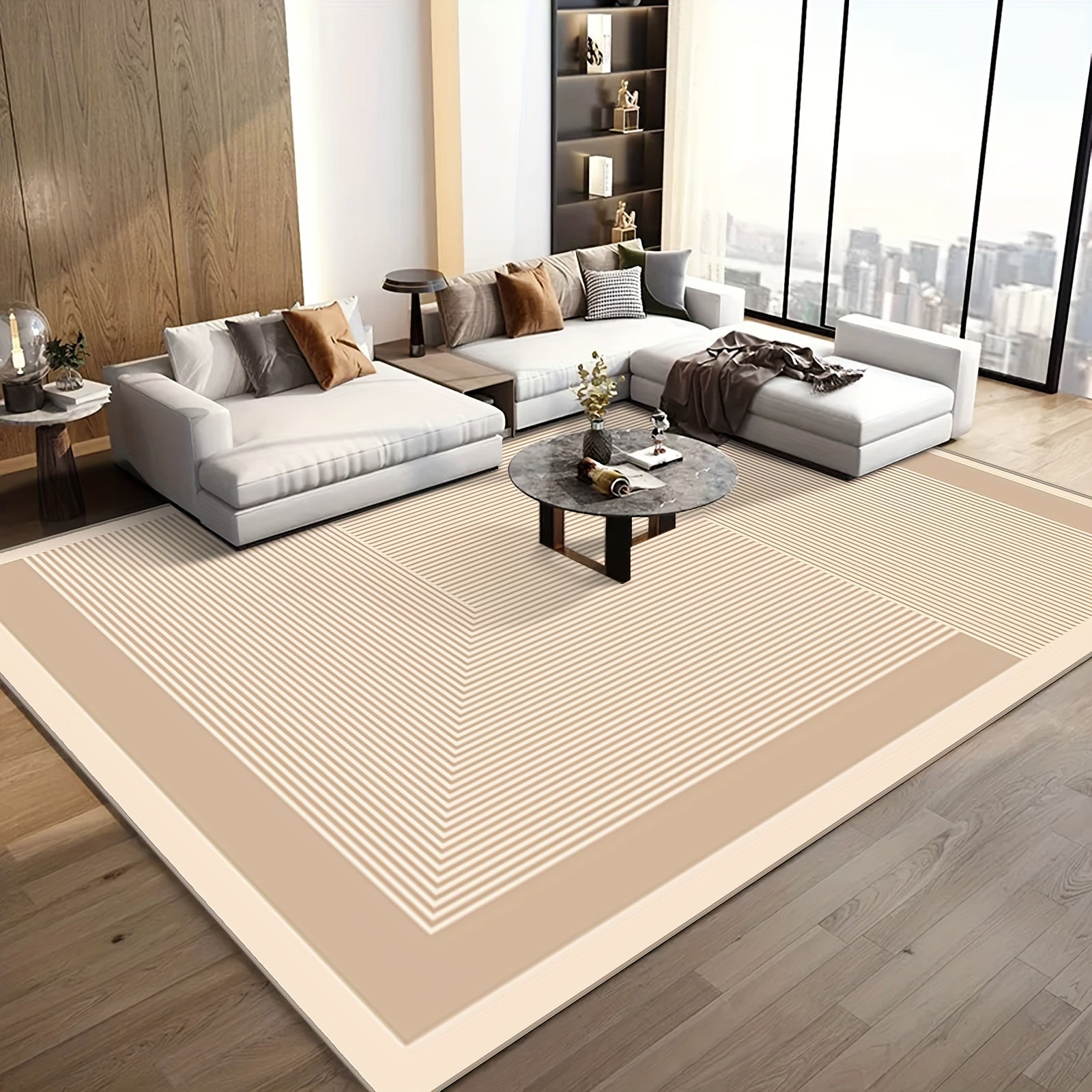Modern Nordic Area Rug Non slip Geometric patterned Living Room Bedroom Mat