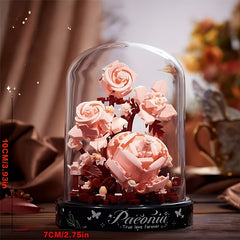 1950pcs Rose Petal Building Block Set Multicolor ABS for Birthday or Holiday