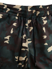 Camouflage Cargo Pants Men Drawstring Joggers