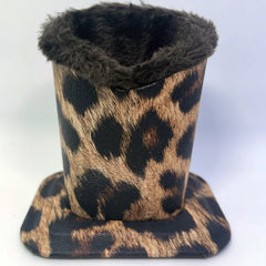 Leopard Print Glasses Holder Plush Lined Case Sunglasses Storage Container