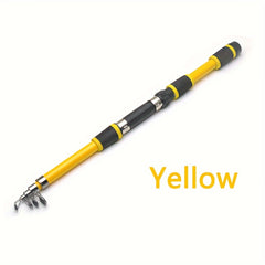 Telescopic Fishing Rod - Lightweight Glass Fiber Rod for Fishing Anywhere