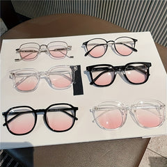 Light Blocking Glasses Anti Eyestrain Square Gradient Clear Lens