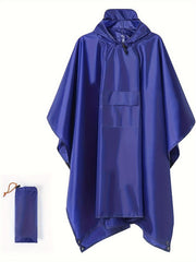Men's Casual Hooded Raincoat Waterproof Rain Poncho for Outdoor Activities
